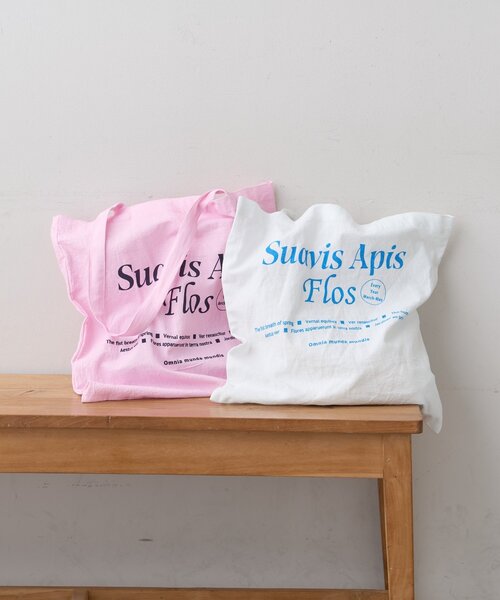 mystic（ミスティック）の「プリントロゴトート（トートバッグ・レディース・オフホワイト/ピンク・ONE SIZE）」の3枚目の写真