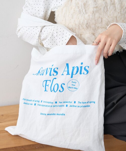 mystic（ミスティック）の「プリントロゴトート（トートバッグ・レディース・オフホワイト/ピンク・ONE SIZE）」の4枚目の写真