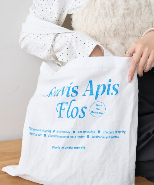 mystic（ミスティック）の「プリントロゴトート（トートバッグ・レディース・オフホワイト/ピンク・ONE SIZE）」の7枚目の写真