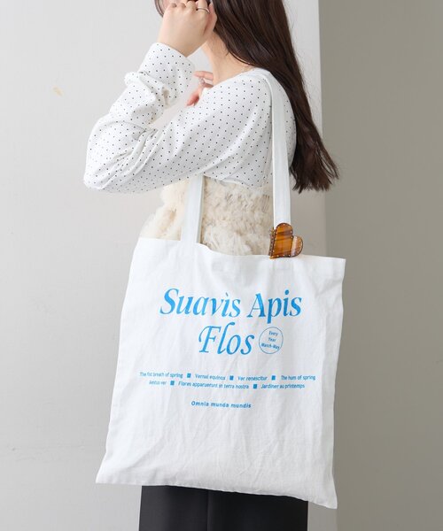 mystic（ミスティック）の「プリントロゴトート（トートバッグ・レディース・オフホワイト/ピンク・ONE SIZE）」の8枚目の写真