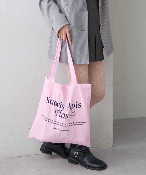 mystic（ミスティック）の「プリントロゴトート（トートバッグ・レディース・オフホワイト/ピンク・ONE SIZE）」の15枚目の写真