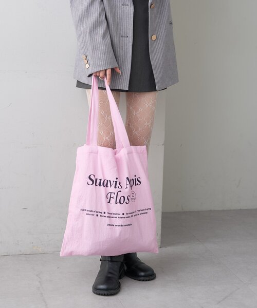 mystic（ミスティック）の「プリントロゴトート（トートバッグ・レディース・オフホワイト/ピンク・ONE SIZE）」の18枚目の写真