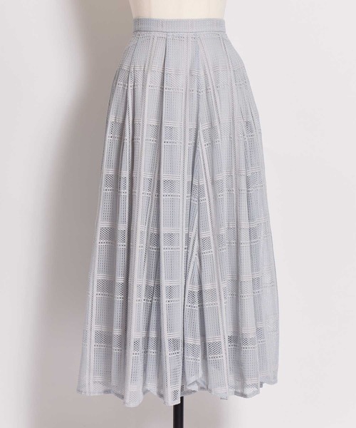 NOELA（ノエラ）の「チェックレースイレヘムスカート（スカート・レディース・ブラック/オフホワイト/ブルー・S/M）」の3枚目の写真