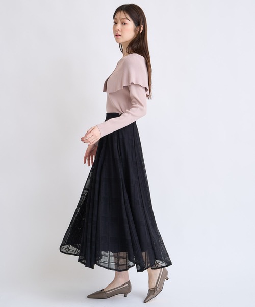 NOELA（ノエラ）の「チェックレースイレヘムスカート（スカート・レディース・ブラック/オフホワイト/ブルー・S/M）」の13枚目の写真