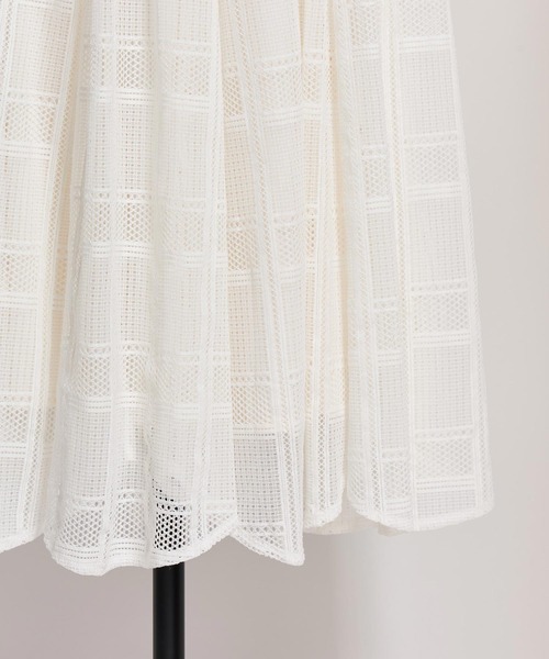 NOELA（ノエラ）の「チェックレースイレヘムスカート（スカート・レディース・ブラック/オフホワイト/ブルー・S/M）」の8枚目の写真