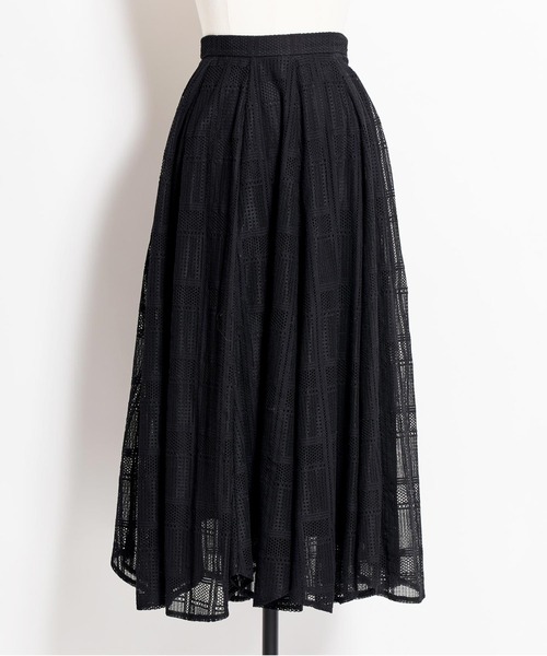 NOELA（ノエラ）の「チェックレースイレヘムスカート（スカート・レディース・ブラック/オフホワイト/ブルー・S/M）」の6枚目の写真