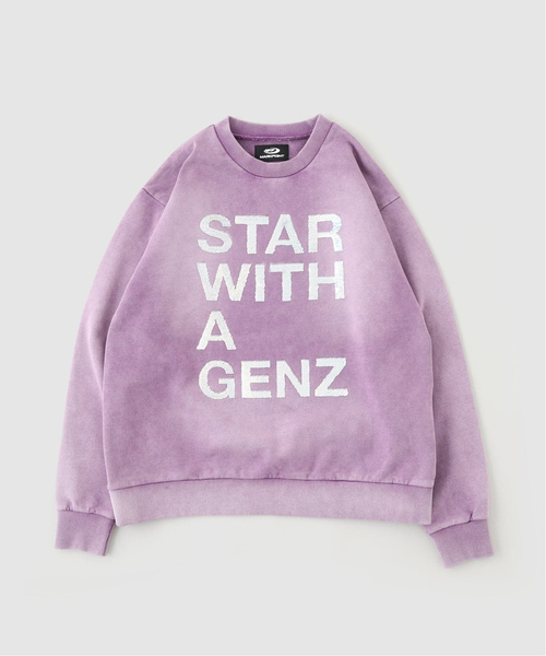 JOINT WORKS(ジョイントワークス)の「MARK POINT / マークポイント SWAG SPANGLE CREWNECK(スウェット・メンズ・ブラック/パープル・MEDIUM/LARGE)」の2枚目の写真