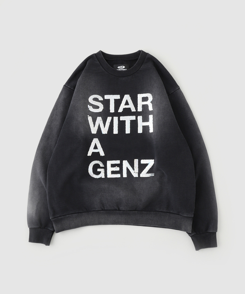 JOINT WORKS(ジョイントワークス)の「MARK POINT / マークポイント SWAG SPANGLE CREWNECK(スウェット・メンズ・ブラック/パープル・MEDIUM/LARGE)」の1枚目の写真