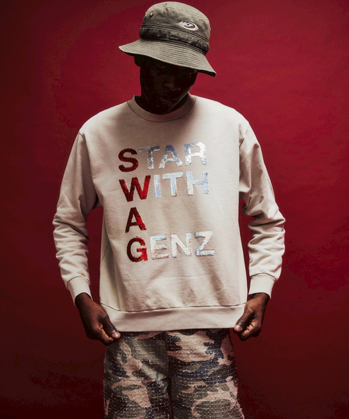 JOINT WORKS(ジョイントワークス)の「MARK POINT / マークポイント SWAG SPANGLE CREWNECK(スウェット・メンズ・ブラック/パープル・MEDIUM/LARGE)」の12枚目の写真