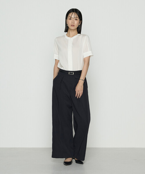COMME CA(コムサ)の「〔 TALLサイズ 〕 ドライシアーツイル シャツブラウス(シャツ/ブラウス・レディース・ネイビー/ホワイト・15号/13号)」の3枚目の写真