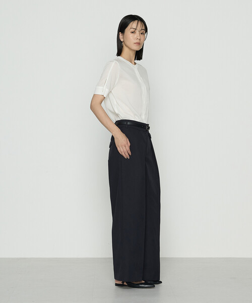 COMME CA(コムサ)の「〔 TALLサイズ 〕 ドライシアーツイル シャツブラウス(シャツ/ブラウス・レディース・ネイビー/ホワイト・15号/13号)」の5枚目の写真
