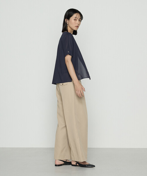COMME CA(コムサ)の「〔 TALLサイズ 〕 ドライシアーツイル シャツブラウス(シャツ/ブラウス・レディース・ネイビー/ホワイト・15号/13号)」の8枚目の写真