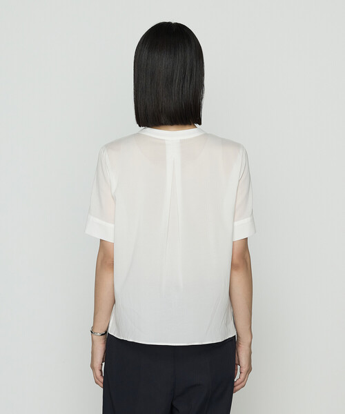 COMME CA(コムサ)の「〔 TALLサイズ 〕 ドライシアーツイル シャツブラウス(シャツ/ブラウス・レディース・ネイビー/ホワイト・15号/13号)」の14枚目の写真