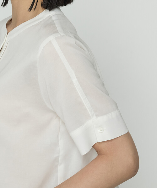 COMME CA(コムサ)の「〔 TALLサイズ 〕 ドライシアーツイル シャツブラウス(シャツ/ブラウス・レディース・ネイビー/ホワイト・15号/13号)」の16枚目の写真