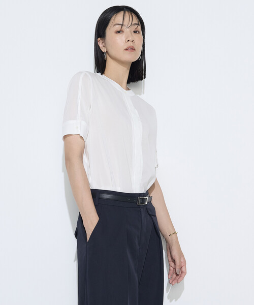 COMME CA(コムサ)の「〔 TALLサイズ 〕 ドライシアーツイル シャツブラウス(シャツ/ブラウス・レディース・ネイビー/ホワイト・15号/13号)」の21枚目の写真