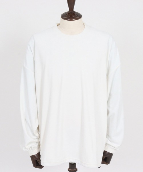 CAMBIO(カンビオ)の「mlt5529- 裾絞りストレッチベロアルーズシルエットカットソー(CMB-R0193)(Tシャツ/カットソー・メンズ・ネイビー/ホワイト/ブラック・L/M/S)」の19枚目の写真