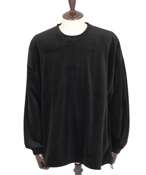 CAMBIO(カンビオ)の「mlt5529- 裾絞りストレッチベロアルーズシルエットカットソー(CMB-R0193)(Tシャツ/カットソー・メンズ・ネイビー/ホワイト/ブラック・L/M/S)」の20枚目の写真