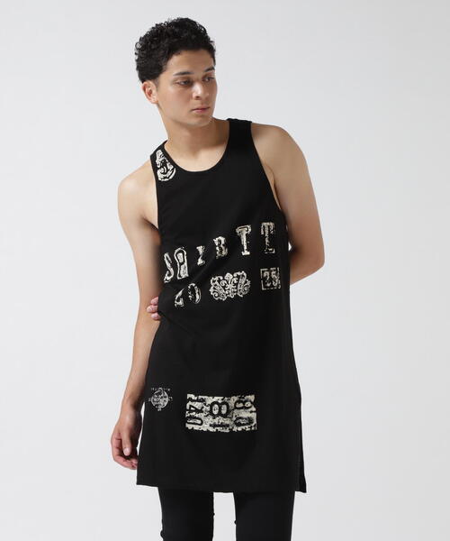 SHARE SPIRIT(シェアースピリット)の「SHARE SPIRIT/シェアースピリット/LETTER TANKTOP(タンクトップ・メンズ・ホワイト/ブラック・F)」の2枚目の写真