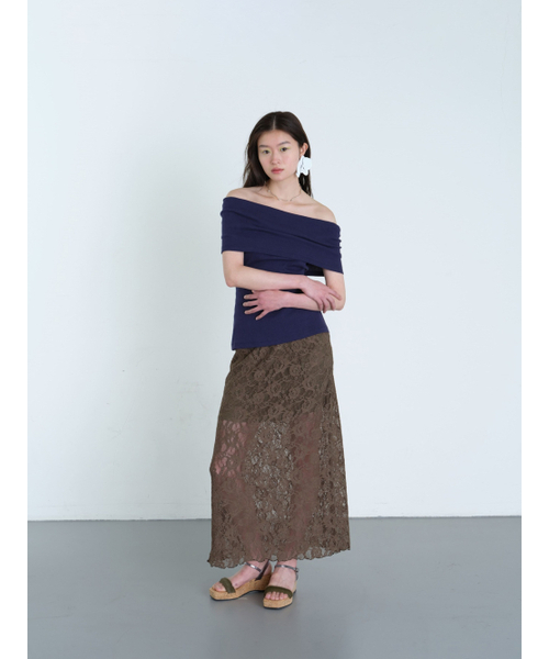 COLOCYNTH(コロシント)の「Persica Lace Long Skirt Khaki(スカート・レディース・その他・MEDIUM/SMALL)」の4枚目の写真