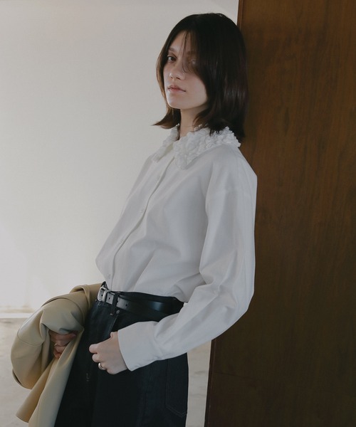 FRILL COLLAR OXFORD SHIRT（シャツ/ブラウス）｜MANOF（マノフ）の