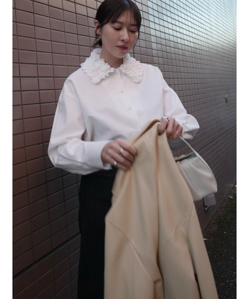 FRILL COLLAR OXFORD SHIRT（シャツ/ブラウス）｜MANOF（マノフ）の