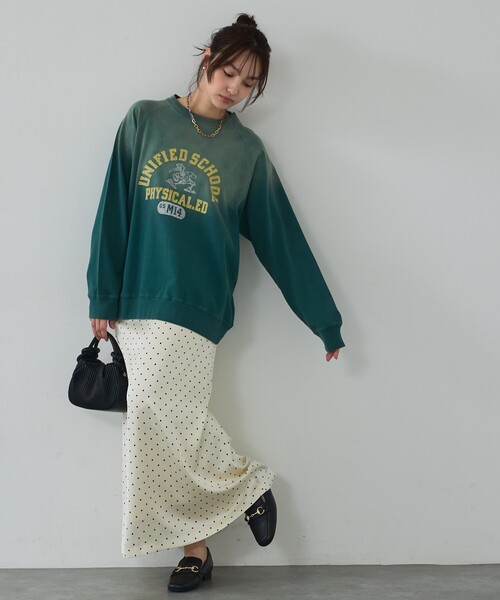abahouse mavie(アバハウスマヴィ)の「ラグランプリントプルオーバー(Tシャツ/カットソー・レディース・チャコールグレー/グリーン/ベージュ・フリー)」の20枚目の写真