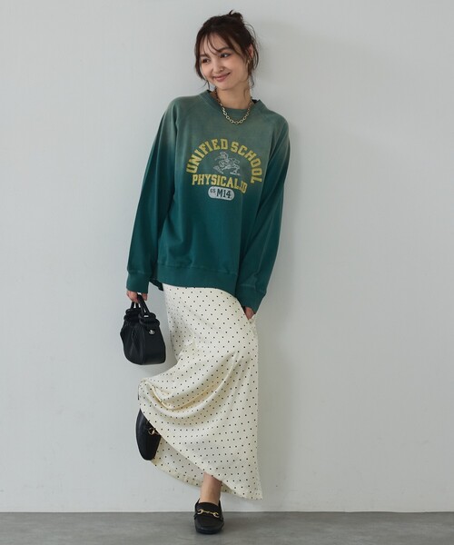 abahouse mavie(アバハウスマヴィ)の「ラグランプリントプルオーバー(Tシャツ/カットソー・レディース・チャコールグレー/グリーン/ベージュ・フリー)」の21枚目の写真