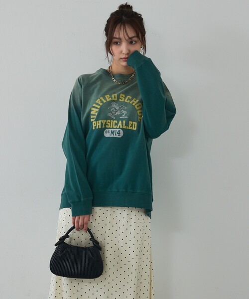 abahouse mavie(アバハウスマヴィ)の「ラグランプリントプルオーバー(Tシャツ/カットソー・レディース・チャコールグレー/グリーン/ベージュ・フリー)」の22枚目の写真