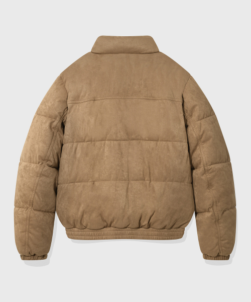 (ウィメンズ) スエードショートパディングジャケット_ベージュ