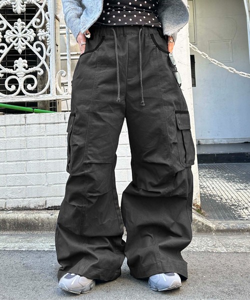 sedacle girl(セダクルガール)の「ツイルカーブカーゴパンツ(カーゴパンツ・レディース・ブラック/チャコールグレー・SMALL/MEDIUM)」の15枚目の写真