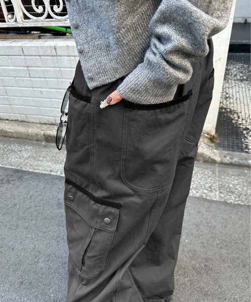 sedacle girl(セダクルガール)の「ツイルカーブカーゴパンツ(カーゴパンツ・レディース・ブラック/チャコールグレー・SMALL/MEDIUM)」の22枚目の写真