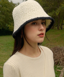 PREMIERE AMOUR（プルミエラムール）の「ツートンニットバケットハット - ホワイト（ハット）」