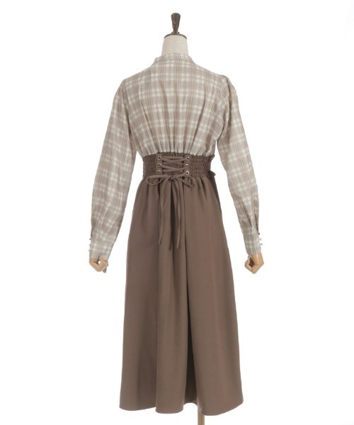 axes femme（アクシーズファム）の「ハイウエストドッキングワンピース（ワンピース・レディース・ブラック/グレー/モカ・FREE）」の12枚目の写真