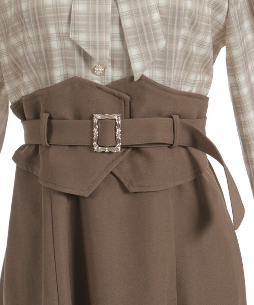 axes femme（アクシーズファム）の「ハイウエストドッキングワンピース（ワンピース・レディース・ブラック/グレー/モカ・FREE）」の8枚目の写真