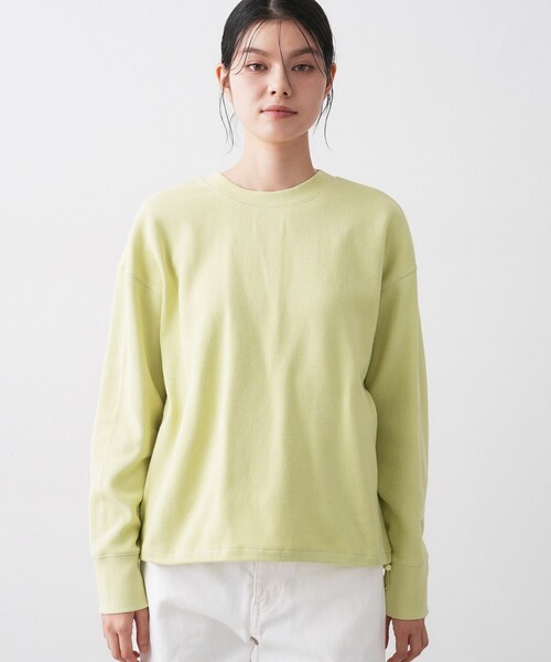 Dessin（デッサン）の「【前後2WAY/洗える】ドロストリブカットソー（Tシャツ/カットソー・レディース・ホワイト系/イエロー系その他/チャコールグレー・01/02/03）」の12枚目の写真