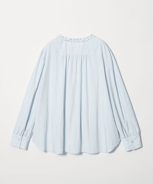 BEAUTY&YOUTH UNITED ARROWS(ビューティーアンドユースユナイテッドアローズ)の「【WEB限定 Wardrobe DAILY MINIMAL】ラッフル Vネックブラウス ウォッシャブル(シャツ/ブラウス・レディース・ダークグレー/オフホワイト/ライトブルー・FREE)」の19枚目の写真