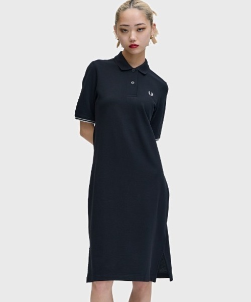 セール】Sheer Tipped Polo Dress／シアーティップラインポロシャツ