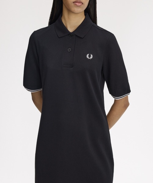 Sheer Tipped Polo Dress／シアーティップラインポロシャツワンピース