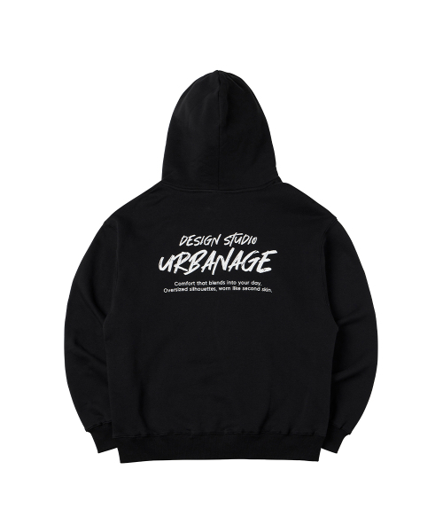 URBANAGE（アーバンエイジ）の「DESIGN STUDIO ロゴ オーバーサイズ フードパーカー_ブラック（パーカー・レディース・その他・MEDIUM/LARGE）」の2枚目の写真