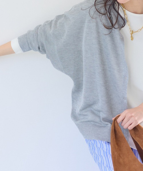 Elura（エルーラ）の「セミシアロゴ2WAYカーデ/656806（カーディガン/ボレロ・レディース・グレー/グリーン/ブラウン/ホワイト・FREE）」の11枚目の写真