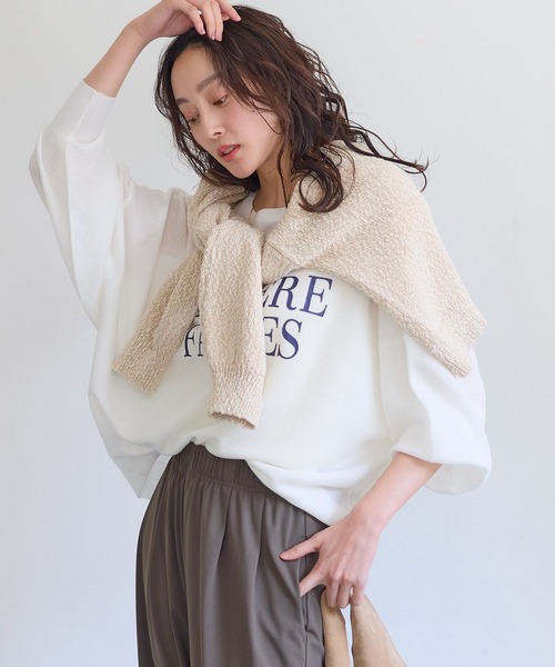 Elura（エルーラ）の「セミシアロゴ2WAYカーデ/656806（カーディガン/ボレロ・レディース・グレー/グリーン/ブラウン/ホワイト・FREE）」の6枚目の写真