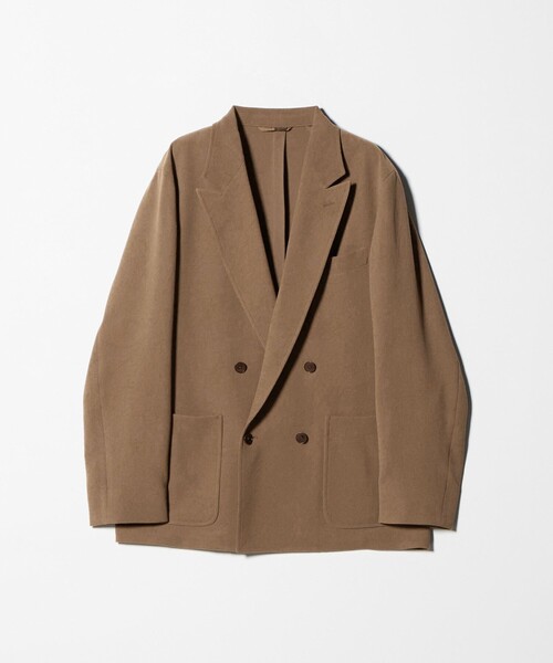 UNITED ARROWS(ユナイテッドアローズ)の「ポリエステルサブレ オーディナリー ダブル 4ボタン ジャケット(テーラードジャケット・メンズ・モカ/ブラック・XL/S/M/L)」の6枚目の写真