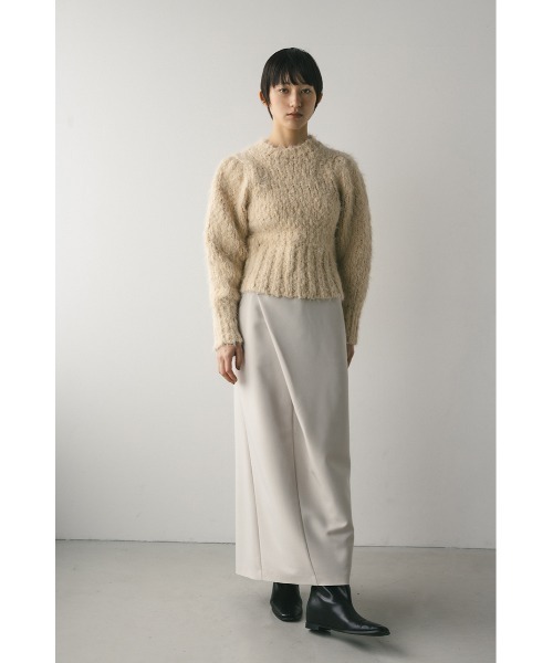 STYLEMIXER(スタイルミキサー)の「アイラインラップスカート(スカート・レディース・アイボリー/ブラック/カーキ・SMALL/MEDIUM)」の5枚目の写真