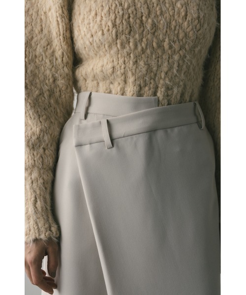 STYLEMIXER(スタイルミキサー)の「アイラインラップスカート(スカート・レディース・アイボリー/ブラック/カーキ・SMALL/MEDIUM)」の7枚目の写真