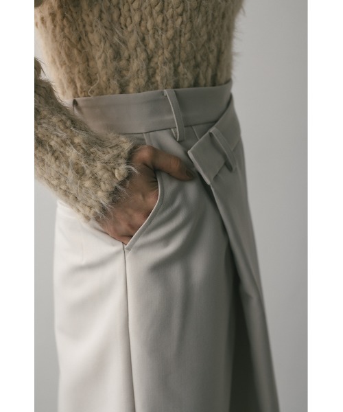 STYLEMIXER(スタイルミキサー)の「アイラインラップスカート(スカート・レディース・アイボリー/ブラック/カーキ・SMALL/MEDIUM)」の8枚目の写真