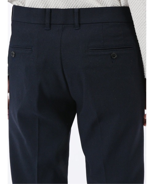 TAKA-Q(タカキュー)の「パンツ メンズ ストレッチ 抗菌防臭 スリム トラウザー テーパード バーズアイ クロスストレッチ(チノパンツ・メンズ・ネイビー/ホワイト×ブラック・2S/LARGE/3L/S/MEDIUM/X-LARGE)」の20枚目の写真