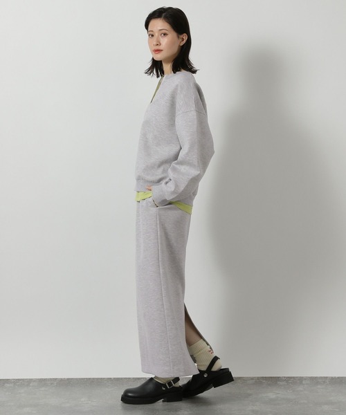 LAKOLE（ラコレ）の「ダンボールハーフZIPプルオーバー / 639903（スウェット・レディース・グレー/ブラック/ライトグリーン・FREE）」の11枚目の写真