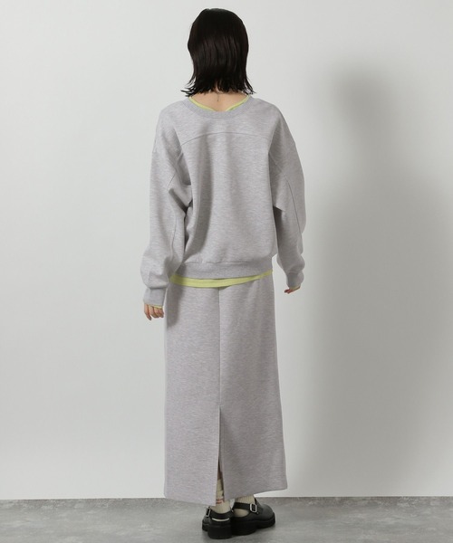 LAKOLE（ラコレ）の「ダンボールハーフZIPプルオーバー / 639903（スウェット・レディース・グレー/ブラック/ライトグリーン・FREE）」の12枚目の写真