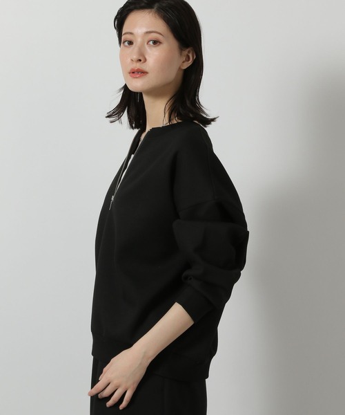 LAKOLE（ラコレ）の「ダンボールハーフZIPプルオーバー / 639903（スウェット・レディース・グレー/ブラック/ライトグリーン・FREE）」の7枚目の写真