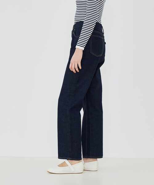 GALERIE VIE（ギャルリー ヴィー）の「リユースシーアイランドコットン デニムストレートパンツ（デニムパンツ・レディース・ブルー/ネイビー・32/34/36/38）」の5枚目の写真